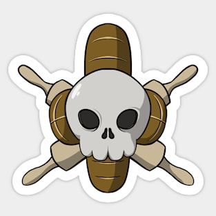 Bakers crew Jolly Roger pirate flag (no caption) Sticker